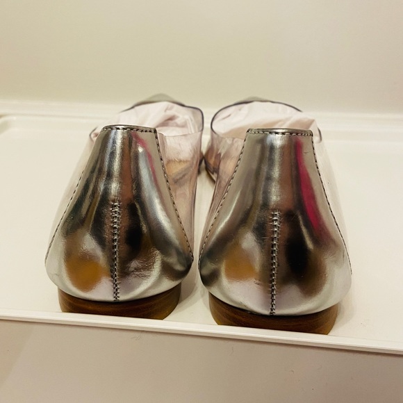 Schutz Silver Clear See Through Pointed Flats - Picture 5 of 5